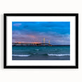 Abstract art print of Michigan’s Upper Peninsula in vibrant colors on a textured, extra large canvas.