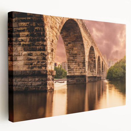 Minneapolis skyline depicted in muted gray and blue tones on a large stretched canvas, suitable for kitchen wall art.