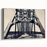 Landscape art painting of St. Louis skyline in colorful hues on a framed canvas, suitable for office decor.