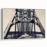 Vintage poster art of St. Louis skyline, colorful palette on extra large framed canvas, ideal for living room decor.
