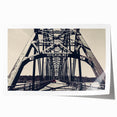 Extra large rolled print of St. Louis scenery with pastel floral designs, suited for art wall dining room or classy bathroom.