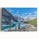 Black and white photograph of Glacier National Park on stretched canvas, ideal for kitchen wall art.