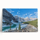 Black and white large art print of Montana Glacier on stretched canvas, ideal for kitchen wall art or bedroom decor.