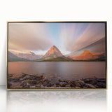 Large art print of a Montana landscape in muted earth tones, framed in acrylic, suitable for modern art wall decor.