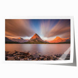 Extra large rolled print of Montana scenery with vibrant green and blue tones, ideal for dining room wall art.