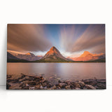 Black and white photograph of Montana scenery on large stretched canvas, ideal for kitchen wall art or bedroom decor.
