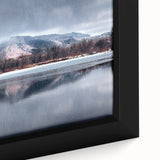 Extra large black wall art depicting a textured Nebraska scenery on a framed canvas, featuring colorful accents.
