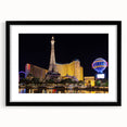 Extra large abstract art print of Las Vegas with vibrant, colorful tones on a textured canvas, ideal for living room decor.