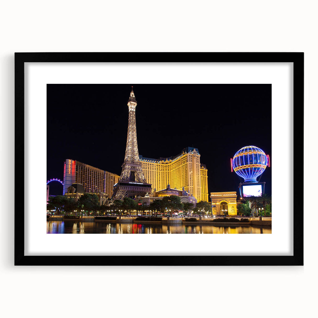 Extra large abstract art print of Las Vegas with vibrant, colorful tones on a textured canvas, ideal for living room decor.