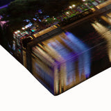 Black and white landscape art painting of the Las Vegas skyline on stretched canvas, suitable for bedroom wall decor.