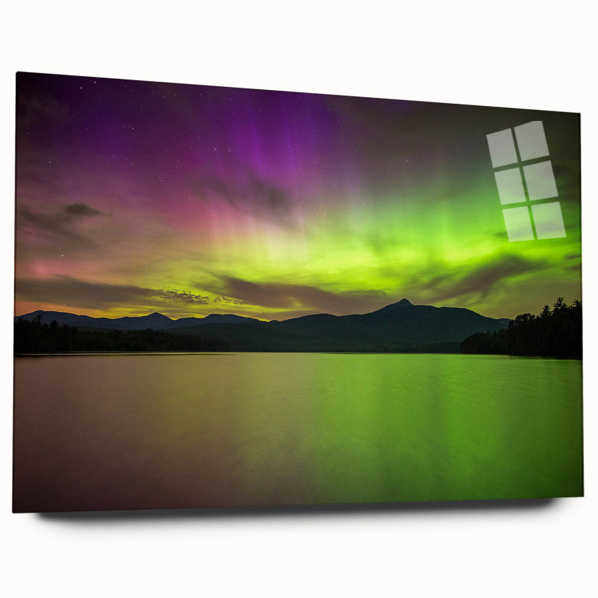 Acrylic print of a New Hampshire landscape in muted earth tones, suitable for bedroom or dining room decor.
