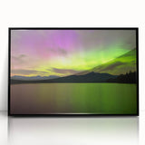 Large abstract wall art depicting a serene New Hampshire landscape in cool blue and green tones on a framed acrylic print.