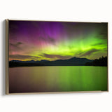 Framed canvas of a vintage-style New Hampshire landscape in black and gold tones, ideal for bedroom wall art.