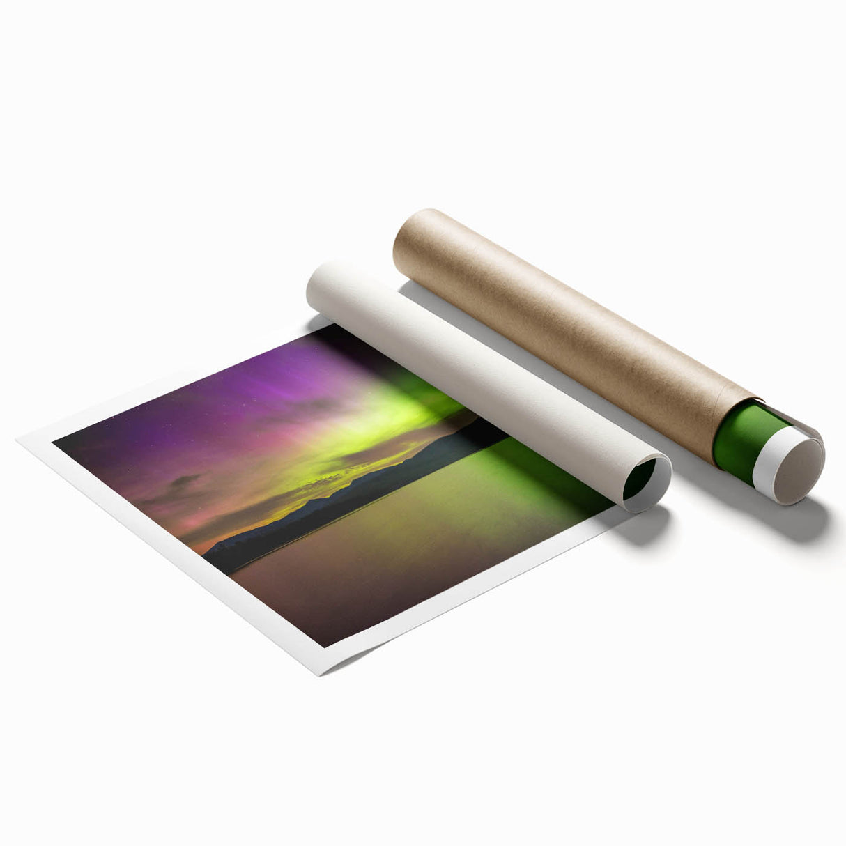Extra large rolled print of New Hampshire scenery with vibrant floral elements, ideal for classy bathroom wall art.