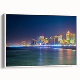 Vintage poster art of New Jersey scenery on framed canvas, featuring colorful art in extra large size.