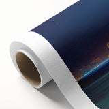 Art deco poster of a serene New Jersey landscape in pastel shades on rolled canvas, ideal for nursery wall art.