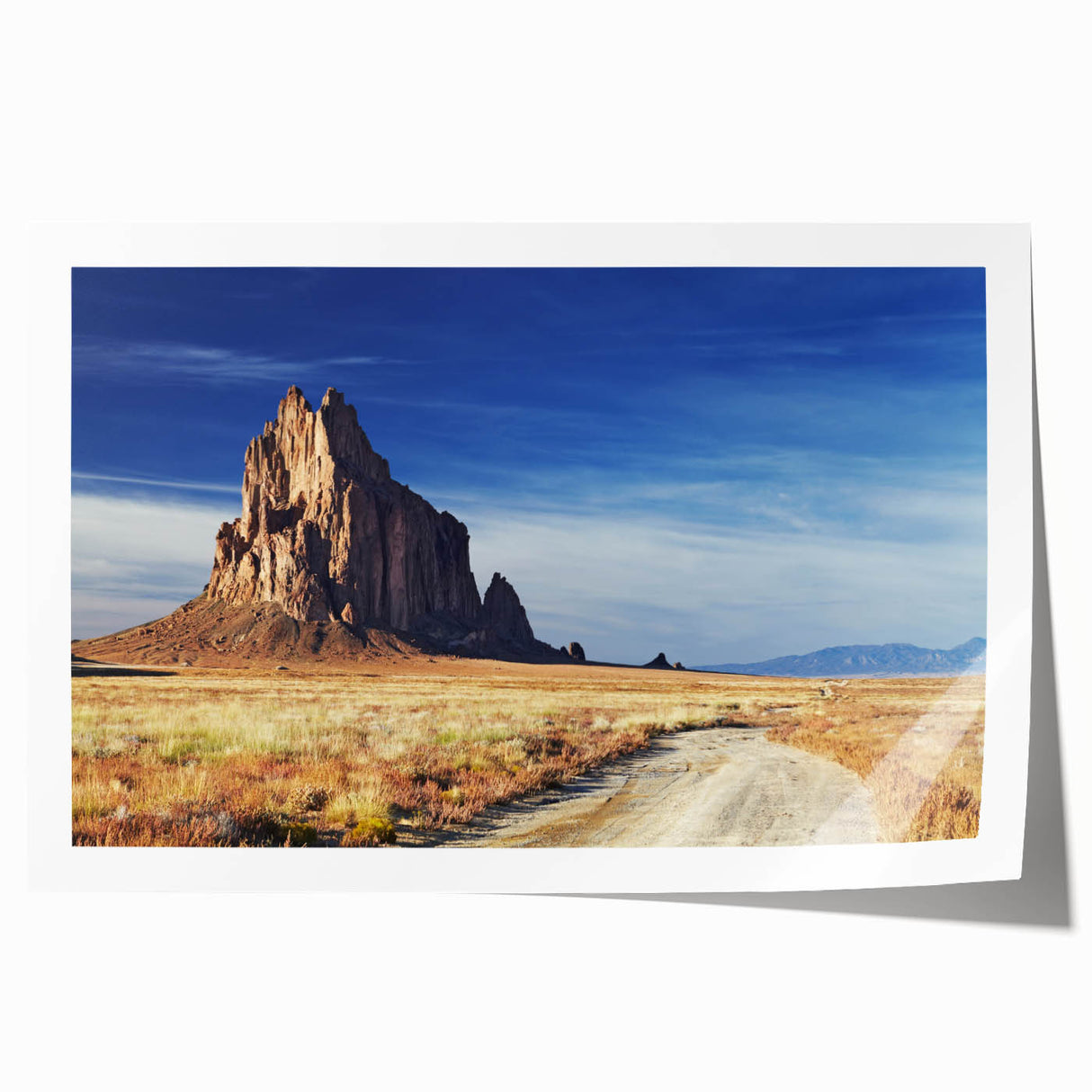 Extra large rolled print of New Mexico scenery with muted earth tones, ideal for art wall dining room.
