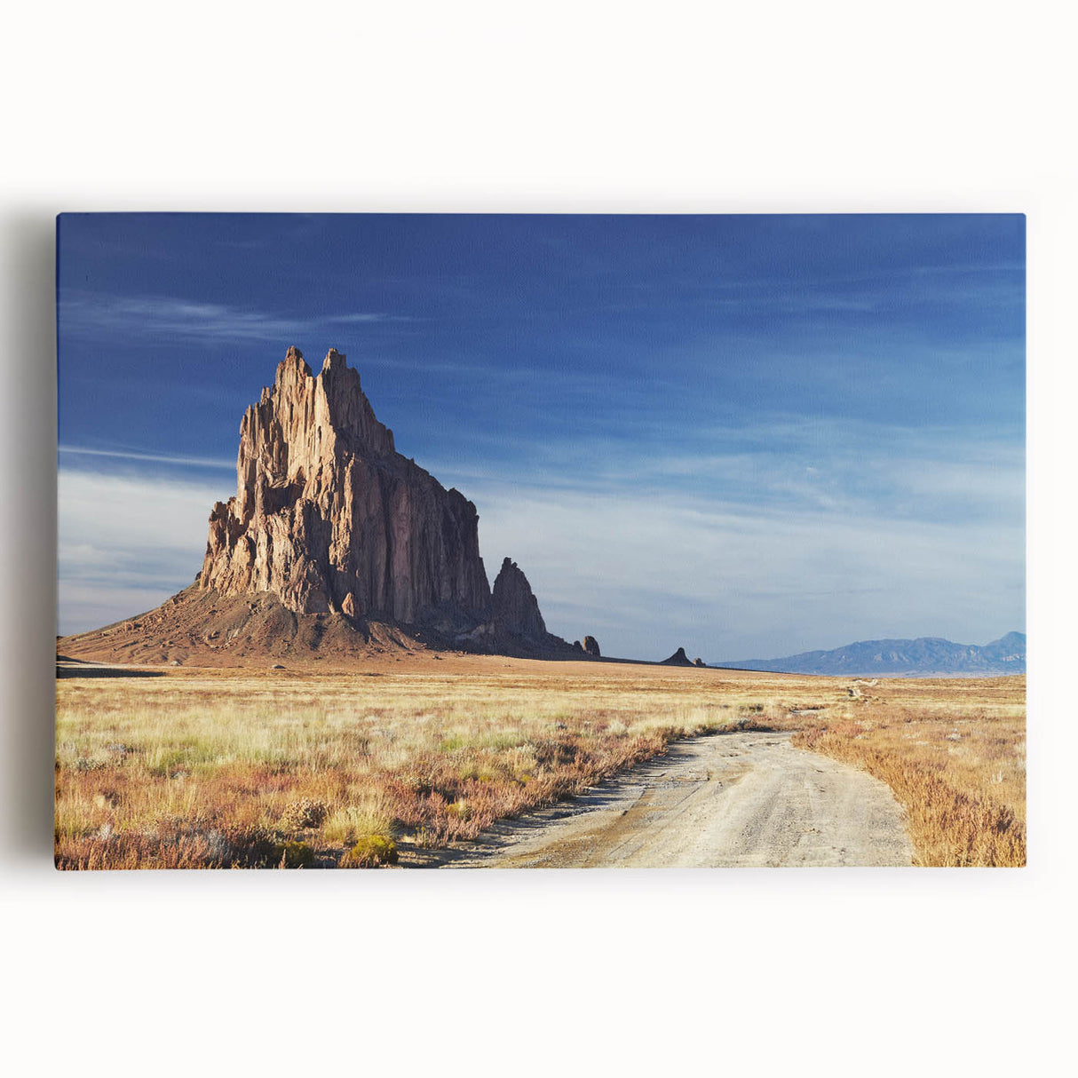 Black and white photograph of New Mexico scenery on large stretched canvas, suitable for kitchen wall art.