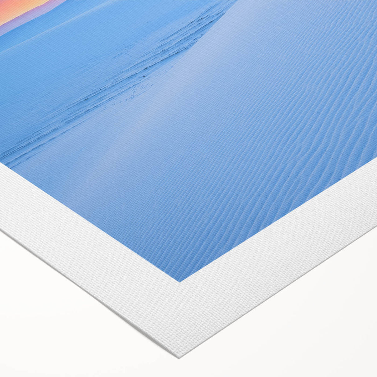 Art deco poster featuring the serene White Sands landscape in pastel shades on a rolled canvas, ideal for dining room decor.