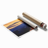 Extra large rolled print of Blue Ridge, North Carolina scenery in soft pastel shades, ideal for classy bathroom wall art.