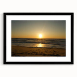 Extra large abstract art print of Cape Hatteras, featuring vibrant colors and textured detail, framed in black.