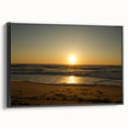 Black and white framed canvas of Cape Hatteras landscape, ideal for bedroom wall art.