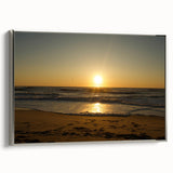 Framed canvas of Cape Hatteras landscape with a vintage poster style, featuring a black and colorful art palette.