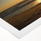 Art deco poster of Cape Hatteras with muted blue and beige tones on rolled canvas, suitable for dining room wall art.