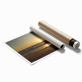 Extra large rolled print of Cape Hatteras with muted floral art, ideal for classy bathroom or large living room decor.