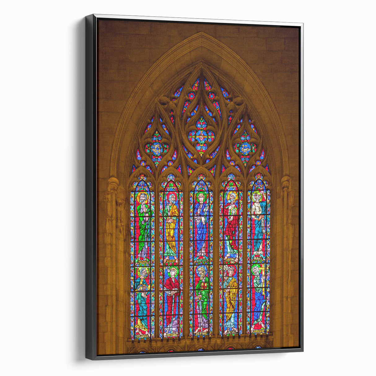 Black and white framed canvas of Durham, North Carolina landscape, ideal for bedroom wall art.