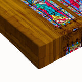 Black and white landscape art painting of Durham, North Carolina on stretched canvas, ideal for bedroom wall art.