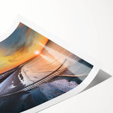 Extra large wall art featuring line art flowers in subtle hues, printed on rolled canvas.