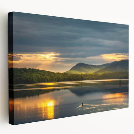 Large canvas print of Adirondack scenery in natural colors, suitable for kitchen wall art.