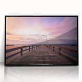 Large abstract wall art depicting a vibrant New York Long Island scenery in a black acrylic frame.