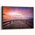 Black and white framed canvas of Long Island landscape, suitable for bedroom wall decor.