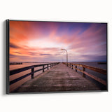 Black and white framed canvas of Long Island landscape, suitable for bedroom wall decor.