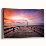 Framed canvas featuring a vintage landscape painting of Long Island, with muted colors.