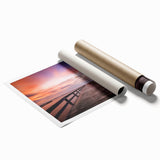 Extra large rolled print of Long Island scenery with soft pastel colors.
