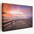 Large canvas print of Long Island scenery in muted blue and green tones, suitable for kitchen wall art.