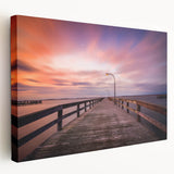 Large canvas print of Long Island scenery in muted blue and green tones, suitable for kitchen wall art.