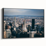Black and white wall art of the Chrysler Building, framed canvas, in vintage poster style, suitable for bedroom decor.