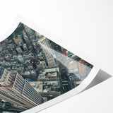 Extra large wall art featuring line art flowers in a monochrome palette on a rolled canvas.