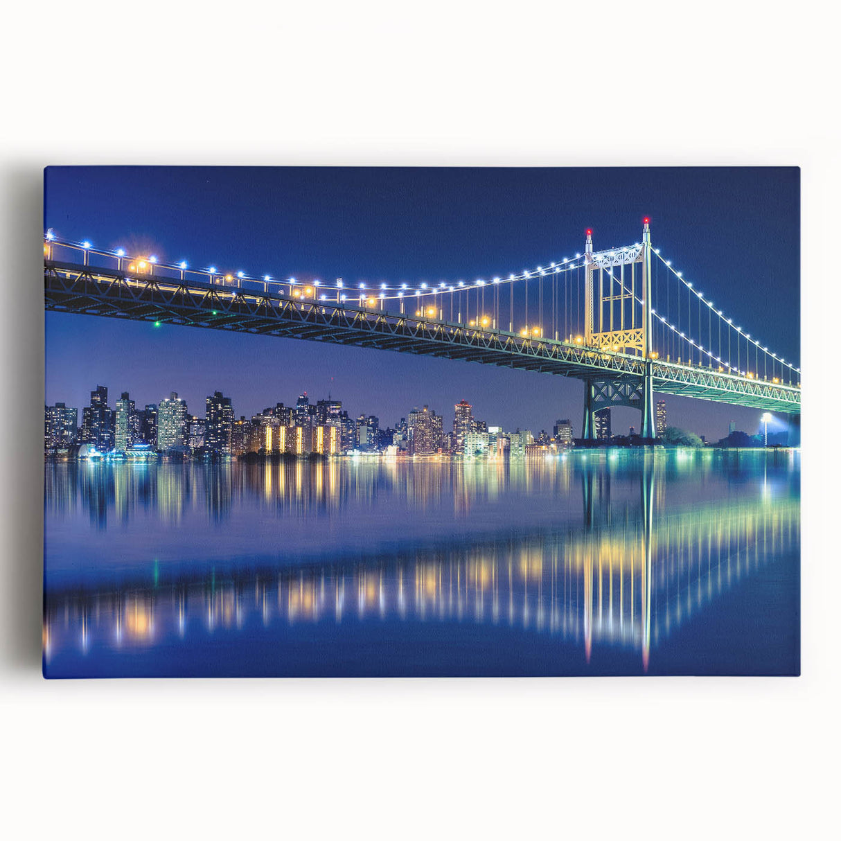 Black and white photo of Manhattan Bridge, large canvas format, suited for kitchen wall art.