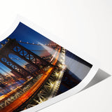 Extra large wall art featuring line art flowers and Manhattan skyline in black and white tones.