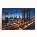 Black and white large canvas of Manhattan skyline, ideal for kitchen wall art or bedroom ambiance.