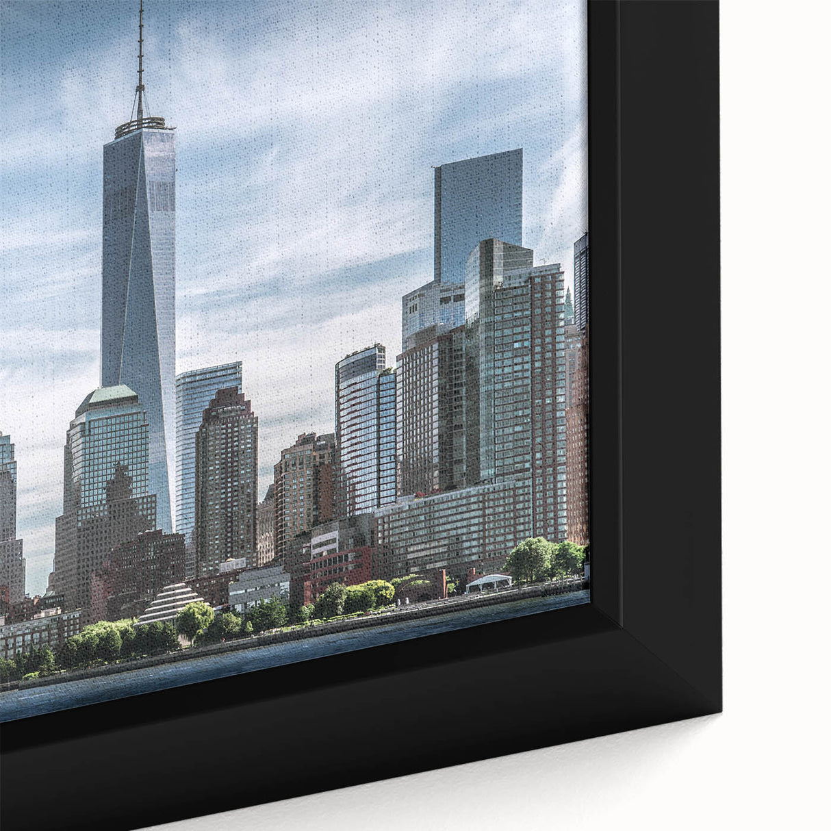 Close-up of a textured black wall art featuring the Statue of Liberty in colorful hues, ideal for large living room decor.