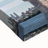 Large art of the Statue of Liberty in black and white on stretched canvas, ideal for bedroom wall decor.