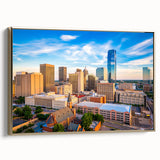 Framed canvas of a vintage-style Oklahoma landscape painting in muted gold and black tones, ideal for bedroom wall decor.