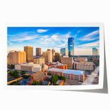 Rolled print of Oklahoma scenery with soft pastel shades, ideal for art wall dining room.