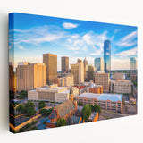 Oklahoma prairie scene in muted earth tones on large stretched canvas, suitable for kitchen wall art.